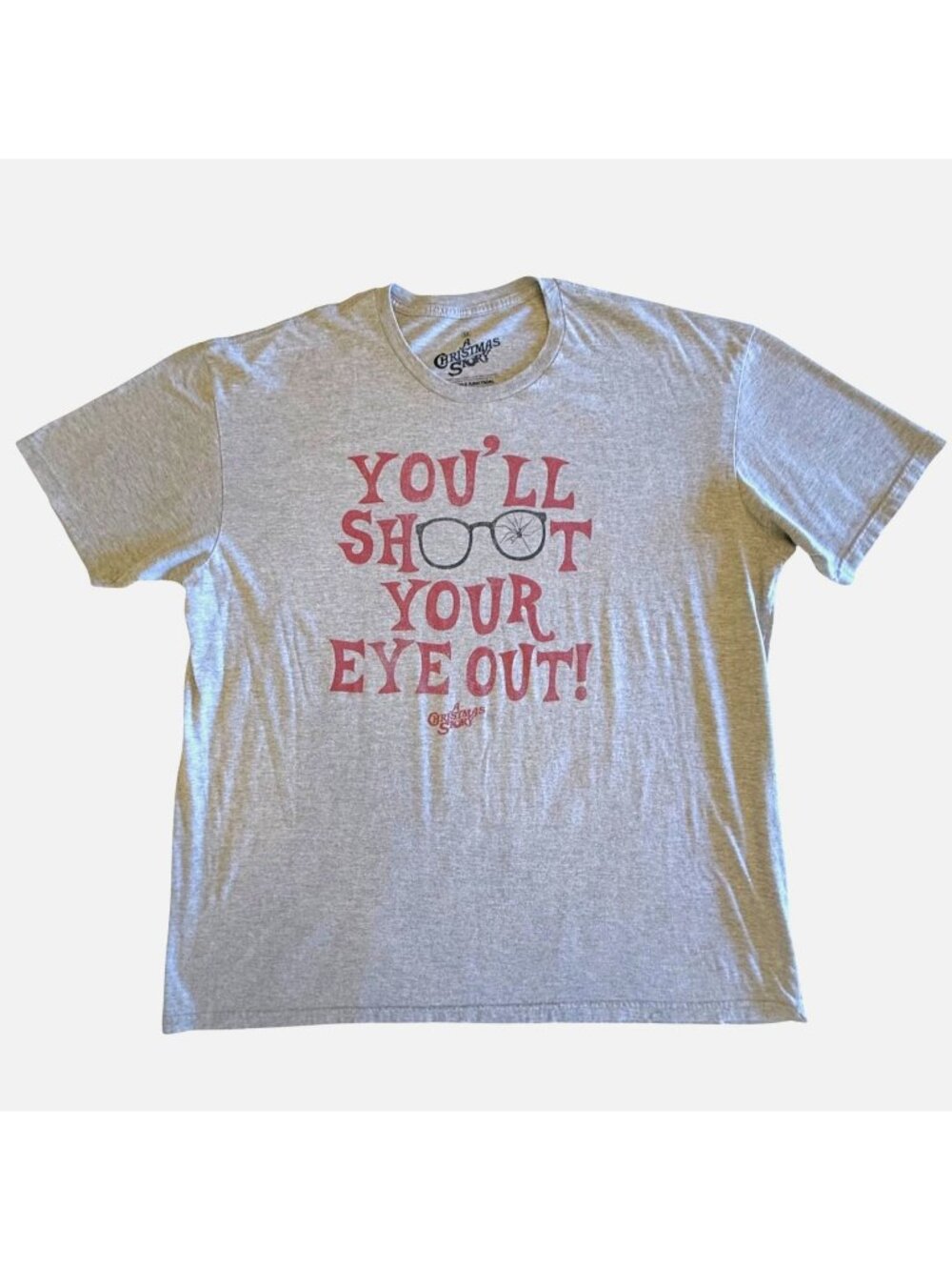 A Christmas Story Tee Unisex 3X Gray Youll Shoot Your Eye Out Ripple Junction